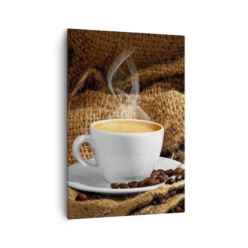 Quadro em tela - O cheiro de moka e a densidade do líquido de mel - 70x100 cm