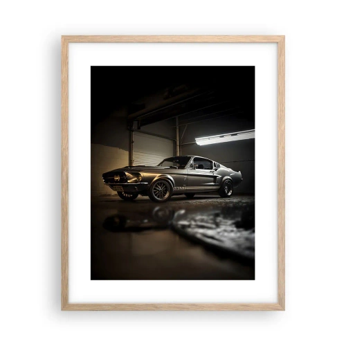 Pôster com moldura de carvalho claro - De volta ao passado - 40x50 cm