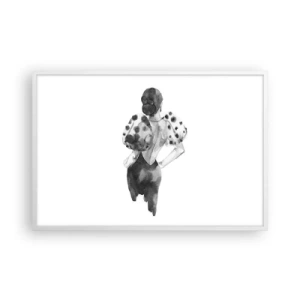 Pôster em moldura branca - Ela passou por aqui - 91x61 cm