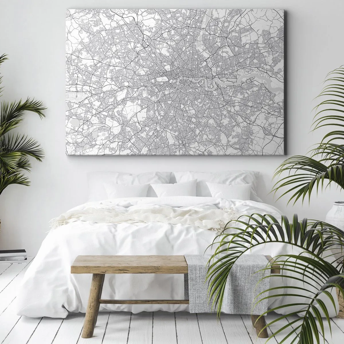 Quadro em tela - Mapa do labirinto de Londres - 120x80 cm