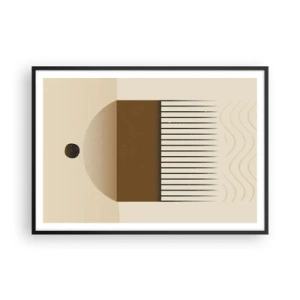 Pôster com moldura preta - Diferentes estados - 100x70 cm