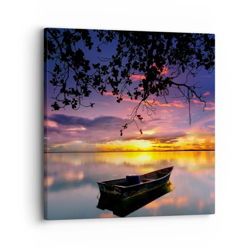 Quadro em tela - Parece que estás pendurado no meio do céu… - 30x30 cm