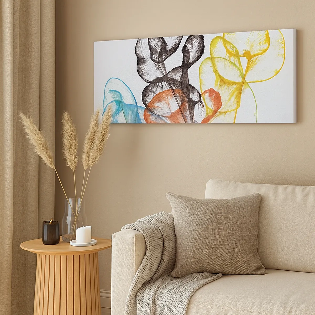 Quadro em tela - Flores com alma - 30x30 cm