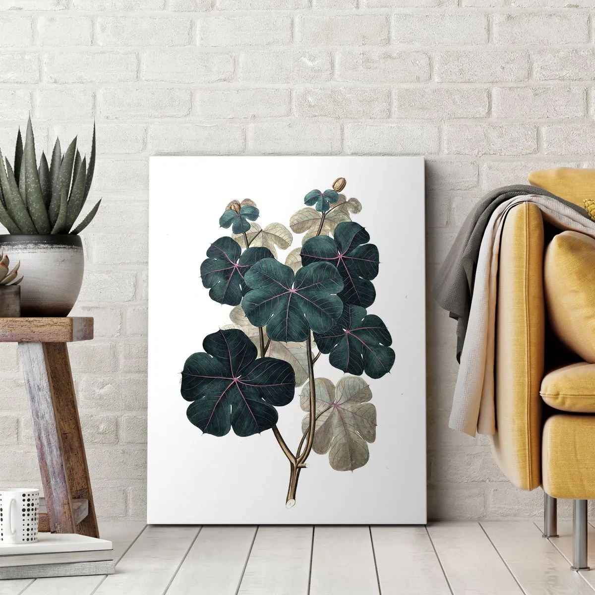 Quadro em tela - Do antigo herbário - 55x100 cm
