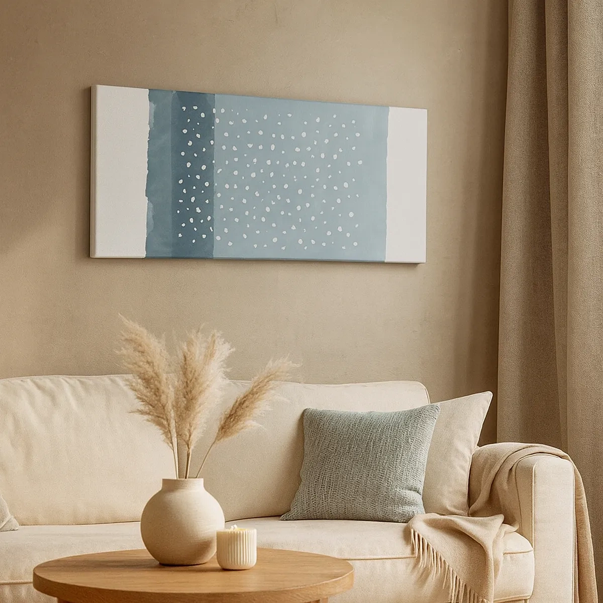 Quadro em tela - Cultivado em azul - 30x30 cm