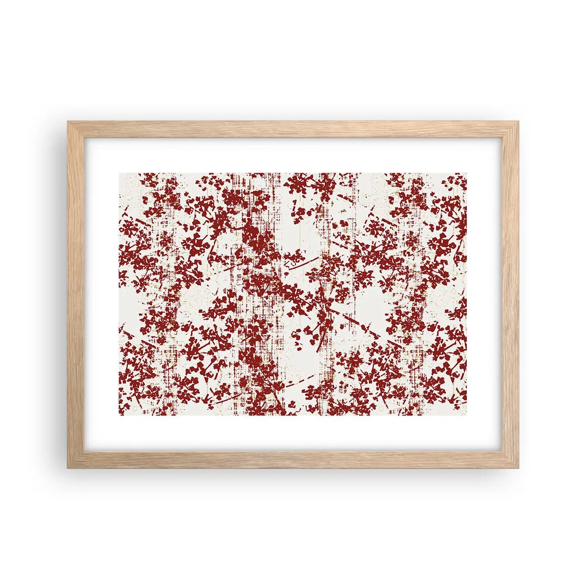 Pôster com moldura de carvalho claro - Como chita antiga - 40x30 cm