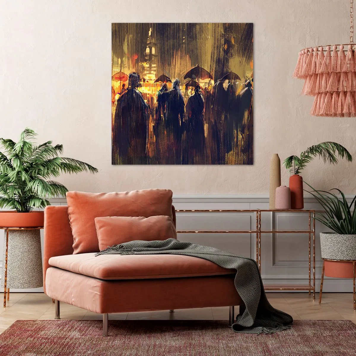 Quadro em tela - Os seguidores da chuva - 30x30 cm