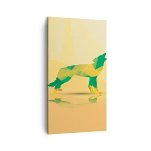 Quadro em tela - Lobo solitário - 45x80 cm