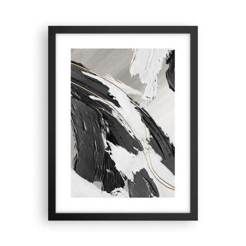 Pôster com moldura preta - Abstração em grande escala - 30x40 cm