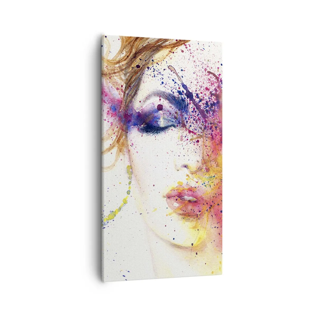 Quadro em tela - Vertigem arco-íris - 55x100 cm