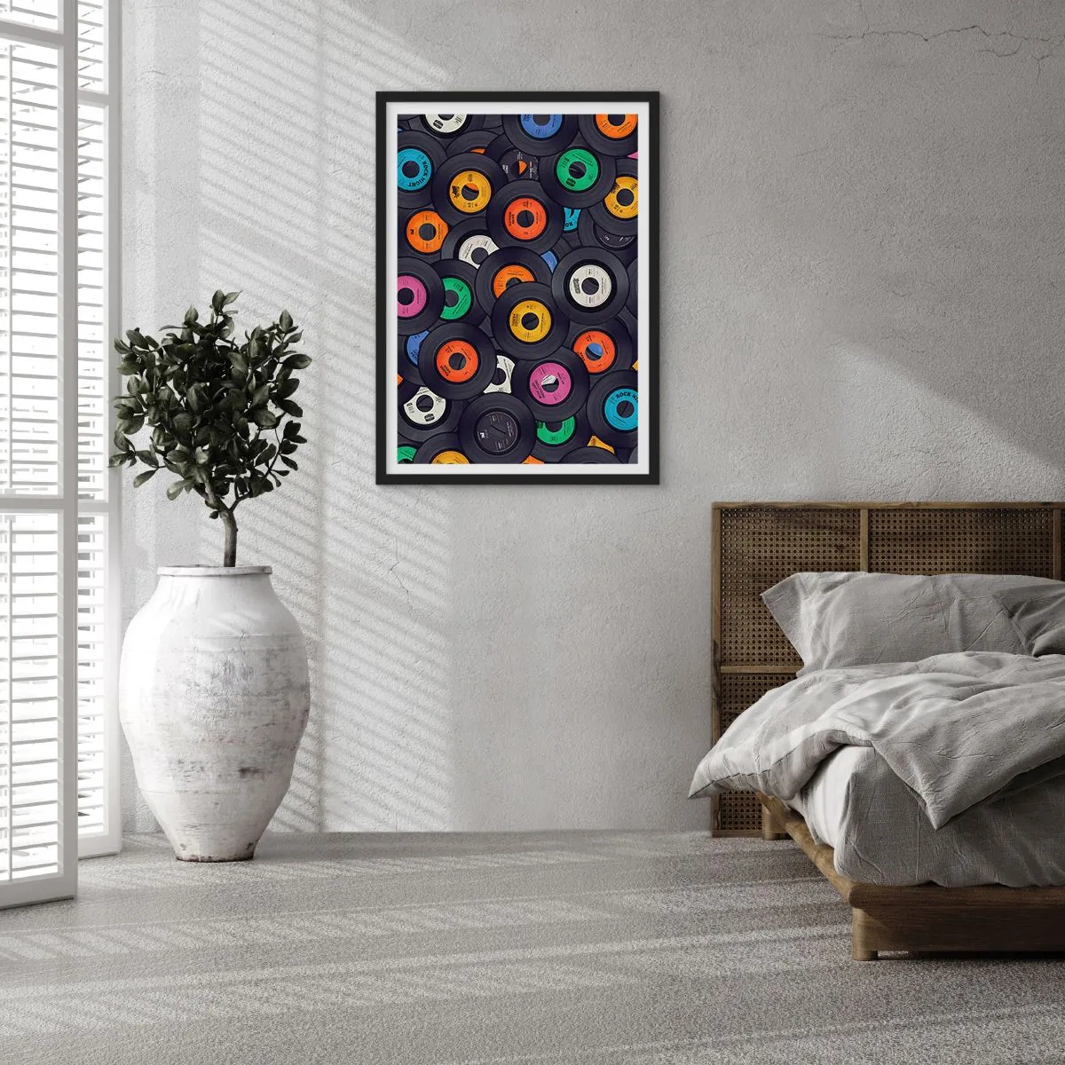 Pôster com moldura preta - Cores dos clássicos - 40x50 cm