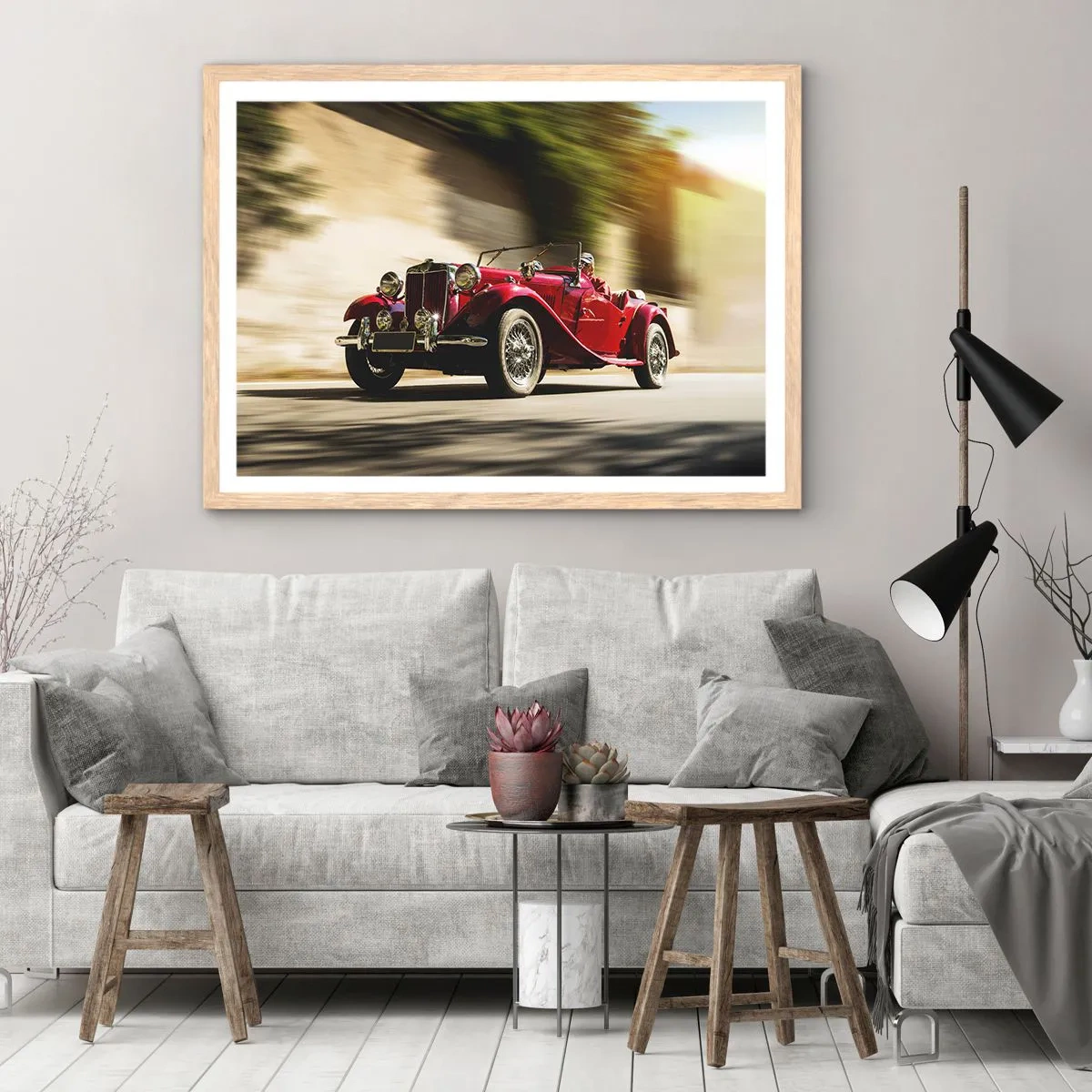 Pôster com moldura de carvalho claro - Mais bonita que a Vitória de Samotrácia - 91x61 cm