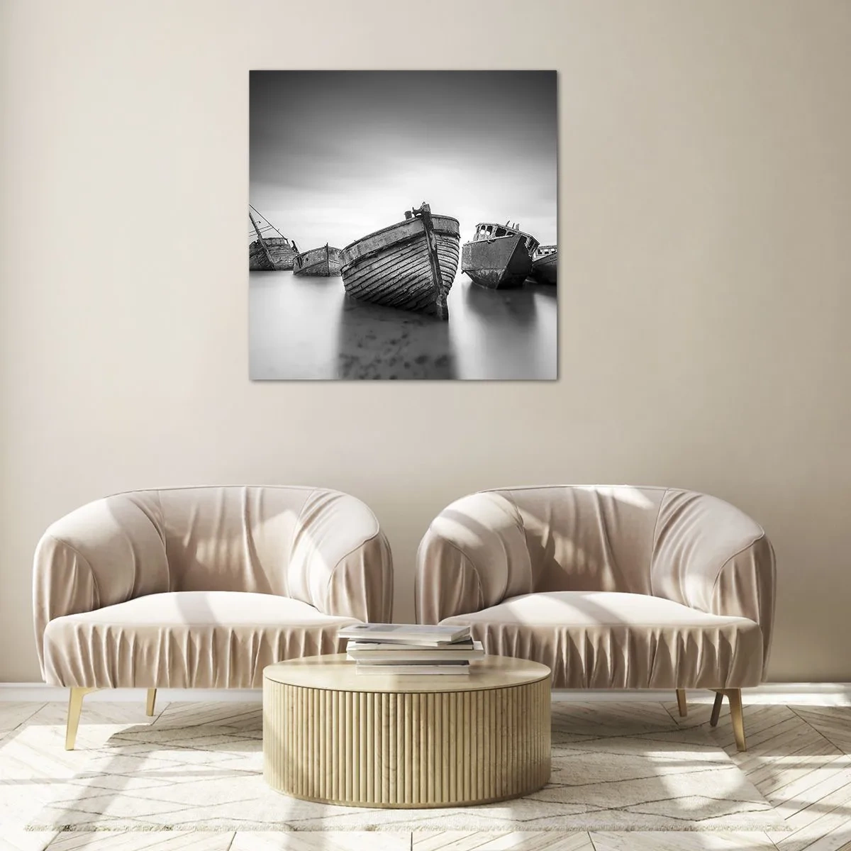 Quadro em vidro - Apenas lembranças... - 50x50 cm