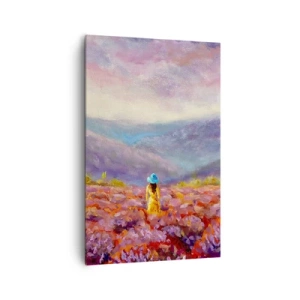Quadro em tela - No mundo da lavanda - 80x120 cm