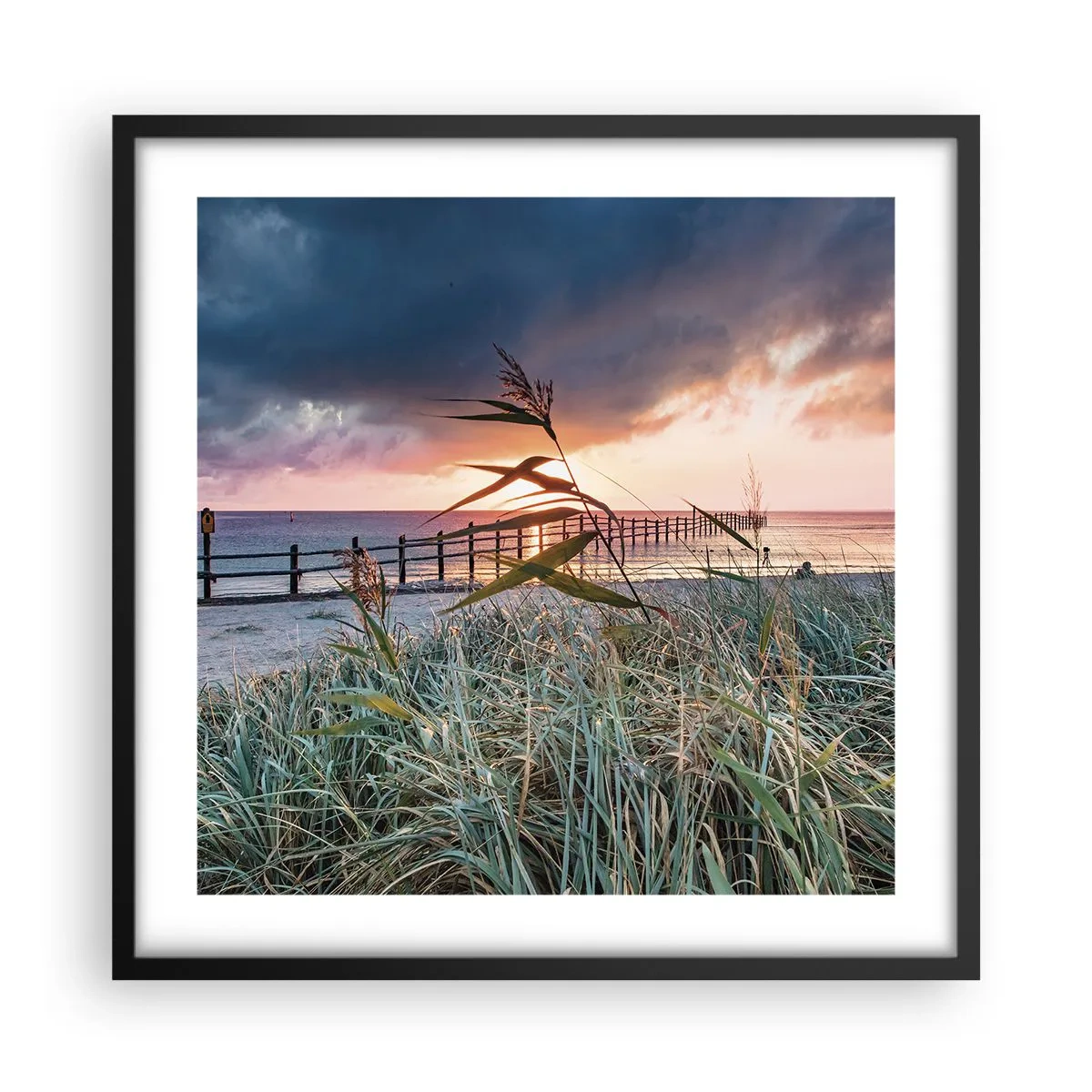 Pôster com moldura preta - O vento não leva - 50x50 cm