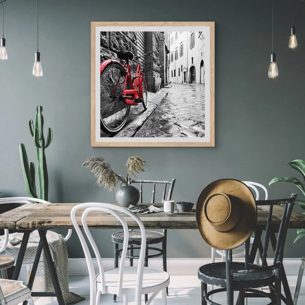 Pôster com moldura de carvalho claro - A verdadeira beleza não envelhece - 40x40 cm