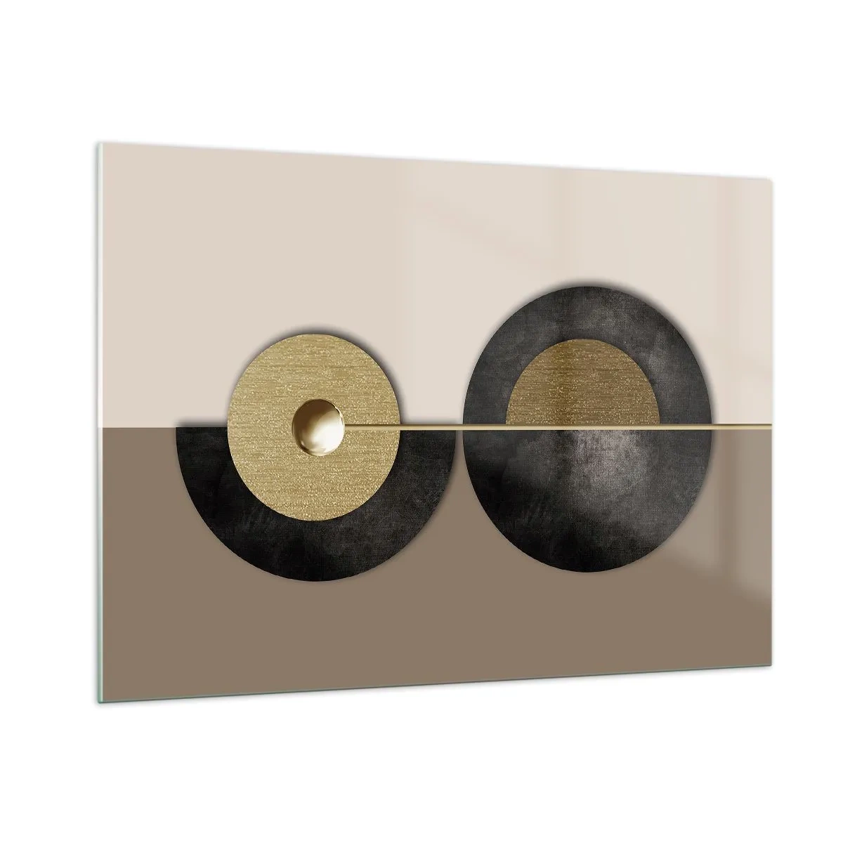 Quadro em vidro - Variações ao redor do círculo - 100x70 cm