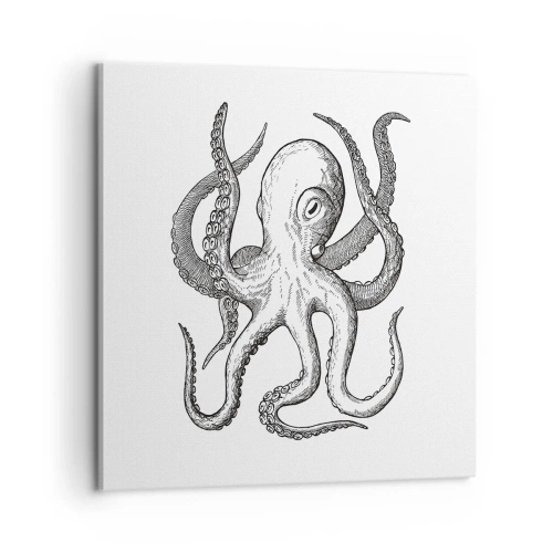 Quadro em tela - Dançando com as ondas - 60x60 cm