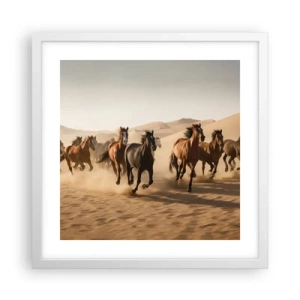 Pôster em moldura branca - Livre como o vento - 40x40 cm