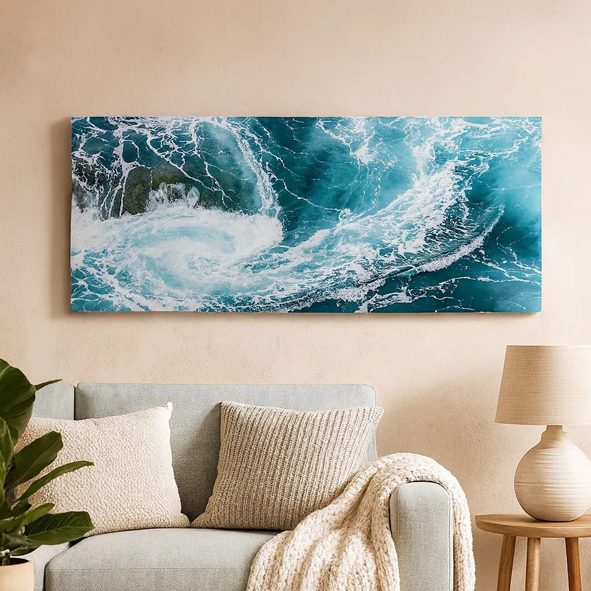 Quadro em tela - Portões para o Interior da Terra - 100x40 cm