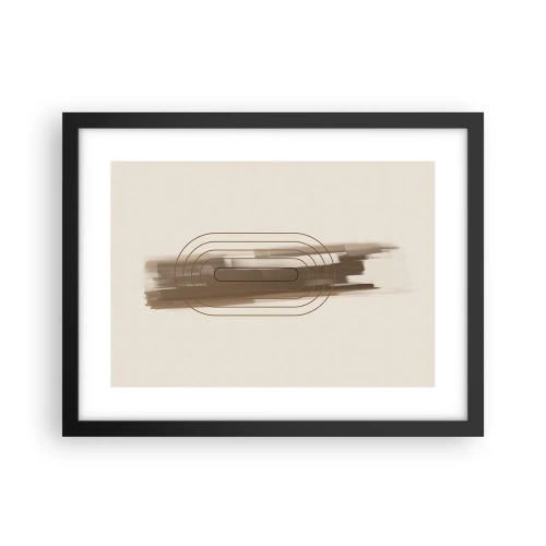 Pôster com moldura preta - Um sopro de cinza - 40x30 cm