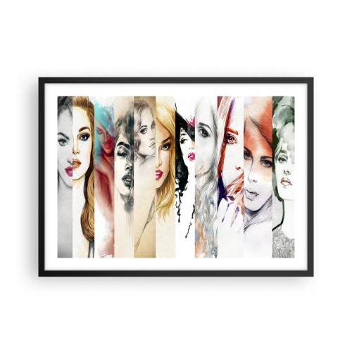 Pôster com moldura preta - Sempre VOCÊ - 70x50 cm