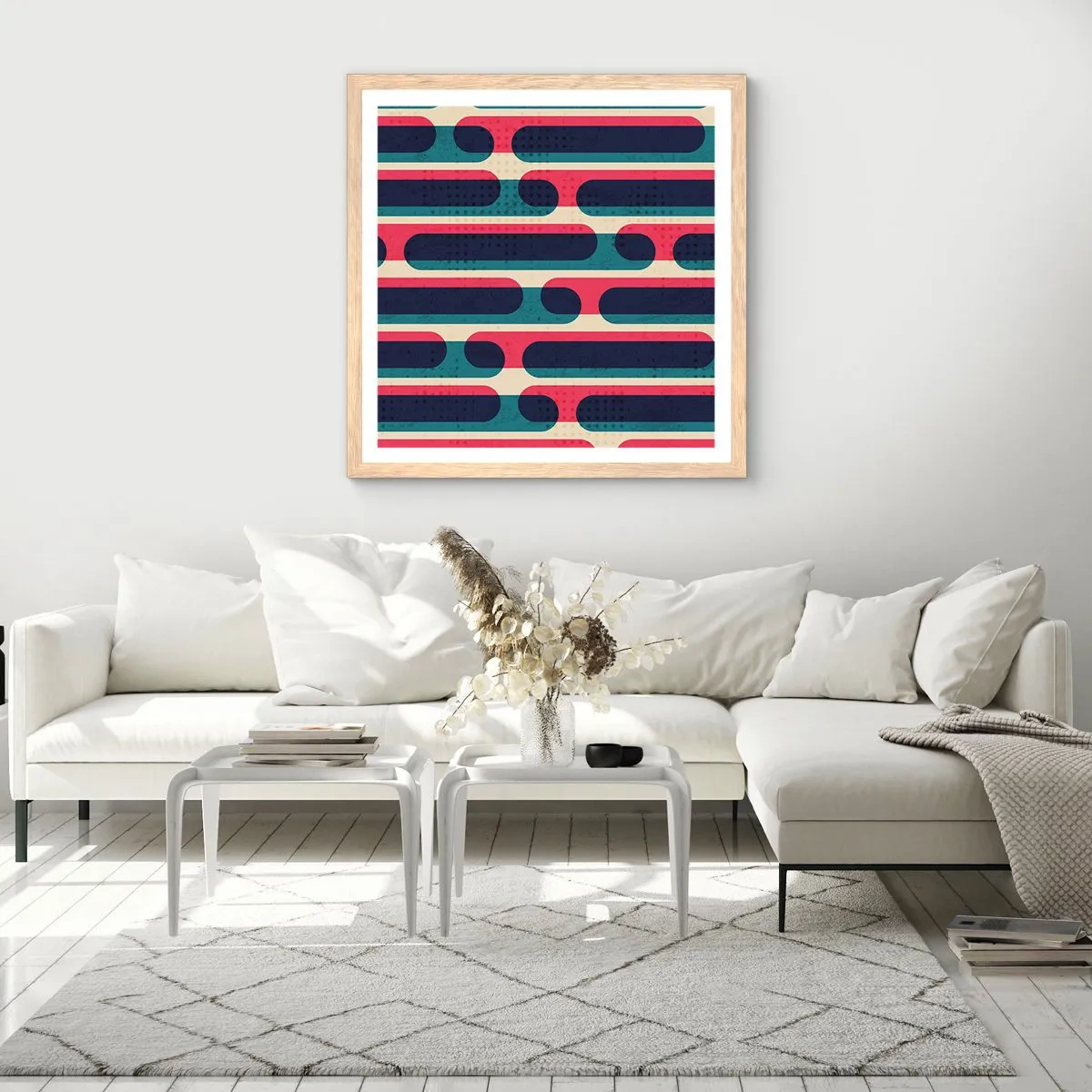 Pôster com moldura de carvalho claro - Avançado e profundo - 30x30 cm