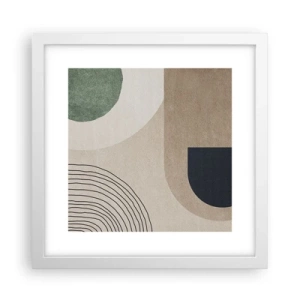 Pôster em moldura branca - A gentileza do oval - 30x30 cm