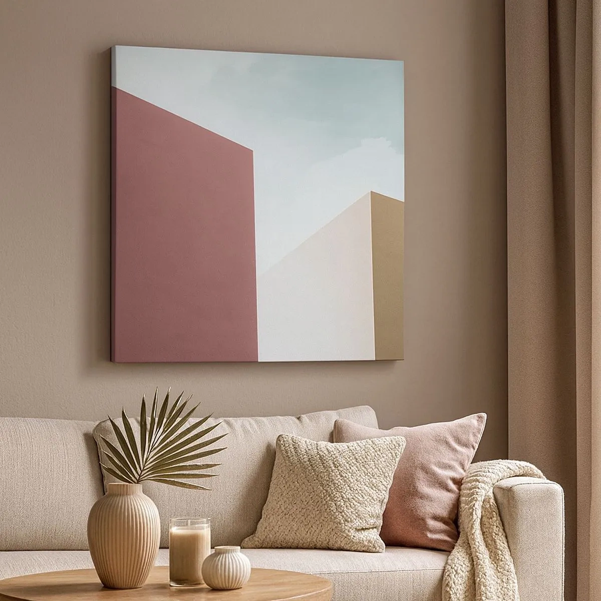 Quadro em tela - A geometria de um verão ensolarado - 30x30 cm