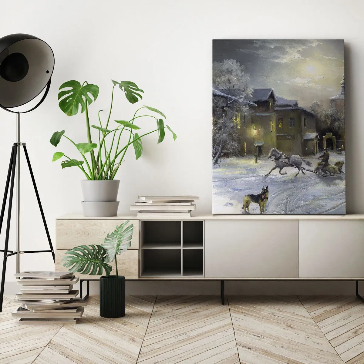 Quadro em tela - A magia do inverno russo - 70x100 cm