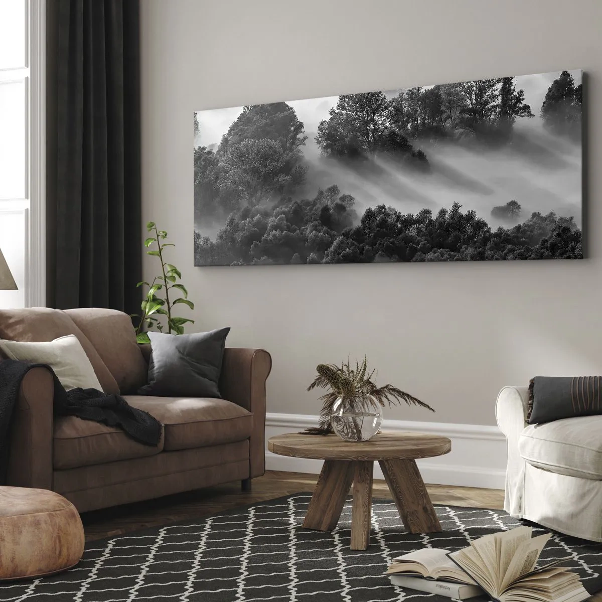 Quadro em tela - Levantar-se do sono - 100x40 cm