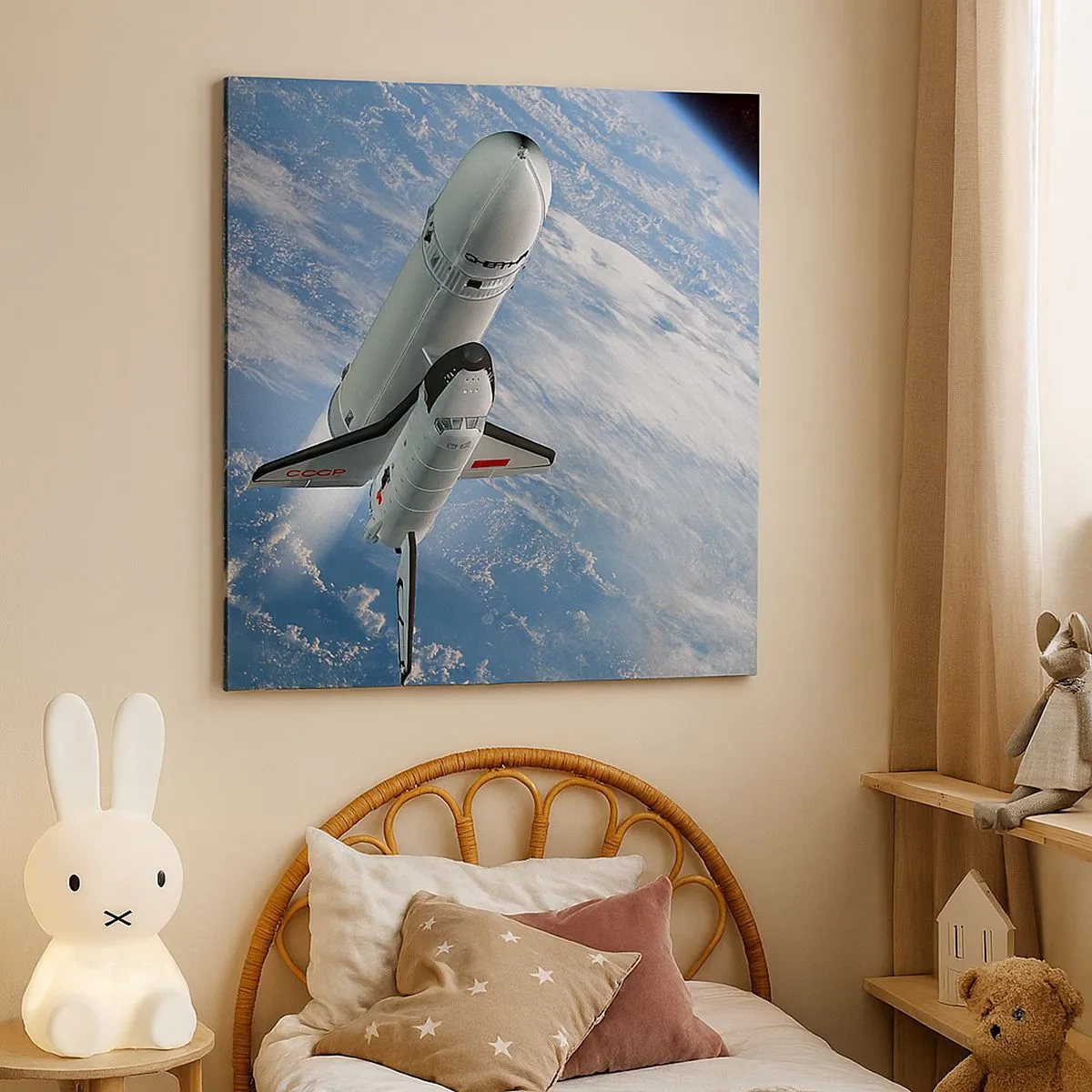 Quadro em tela - Ascensão cósmica - 30x30 cm