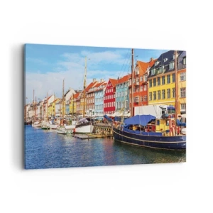 Quadro em tela - Orla alegre  - 100x70 cm