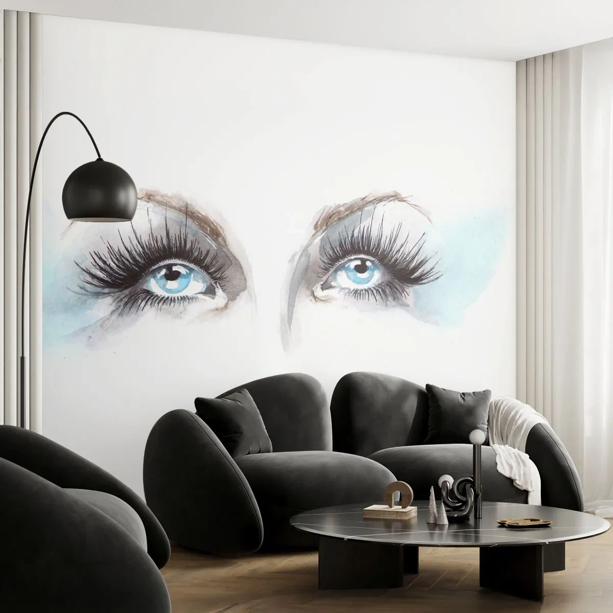 Papel de Parede Standard Eco - Olhos de anjo? - Rosto de mulher, Olhos Femininos, Pedaço - 200x140 cm