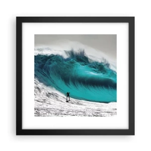 Pôster com moldura preta - Desafio aceite - 30x30 cm