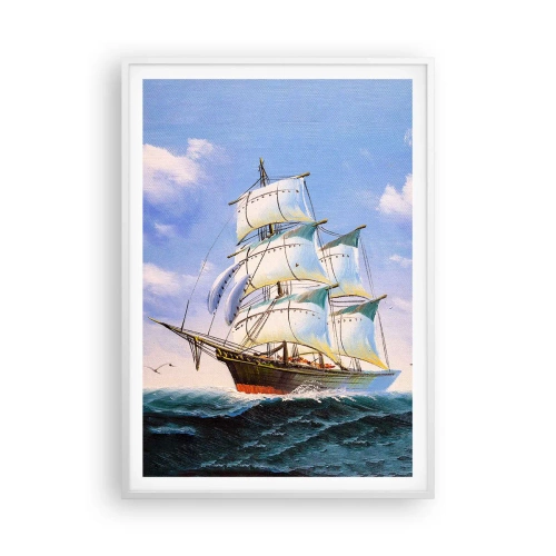 Pôster em moldura branca - Orgulhosamente com o vento - 70x100 cm