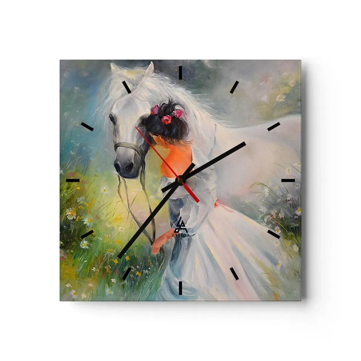 Relógio de parede - Relógio em vidro - Como um belo sonho - 30x30 cm