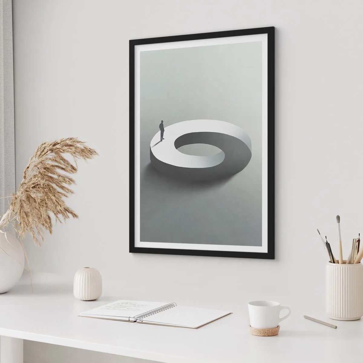 Pôster com moldura preta - Seja inteligente - 40x50 cm