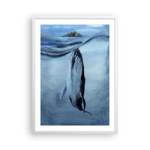 Pôster em moldura branca - Dois mundos do norte - 50x70 cm