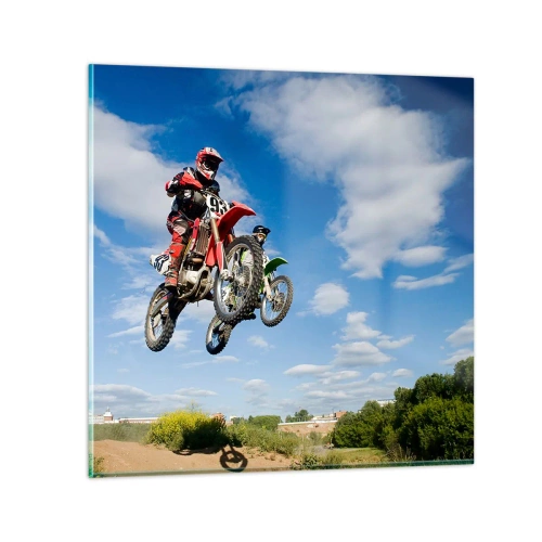 Quadro em vidro - Salto celeste - 40x40 cm