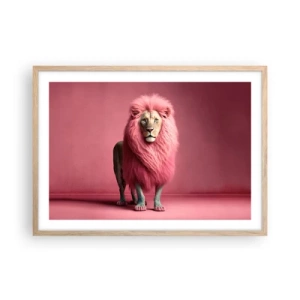 Pôster com moldura de carvalho claro - Não tens mais medo - 70x50 cm