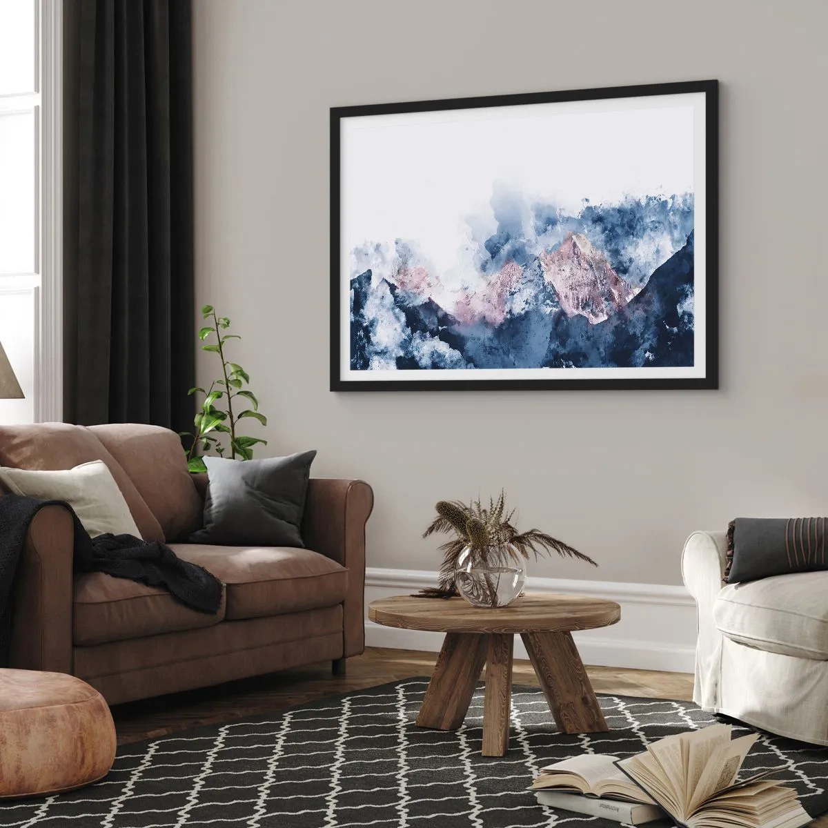 Pôster com moldura preta - Estes são os verdadeiros picos! - 91x61 cm