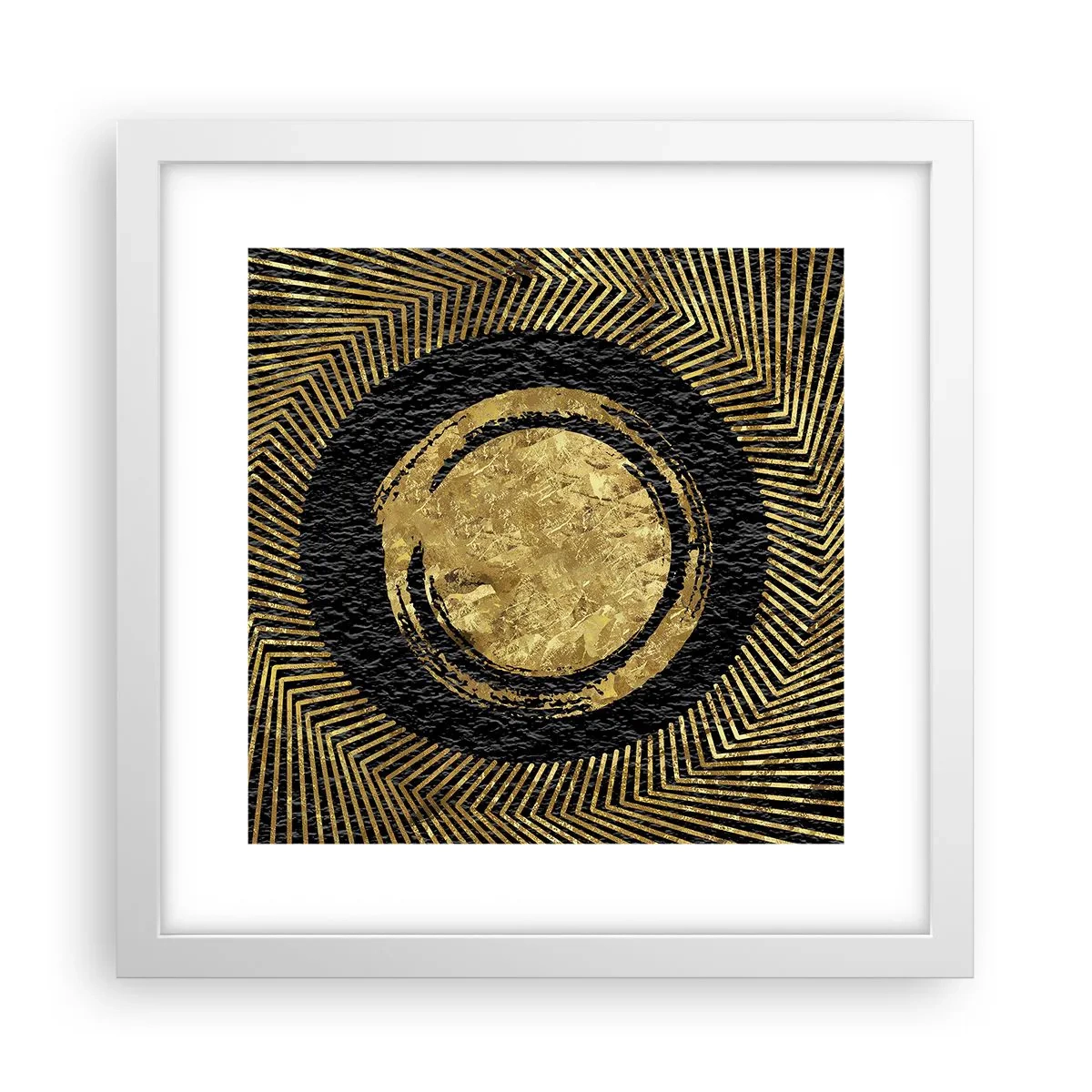 Pôster em moldura branca - Composição glamourosa - 30x30 cm