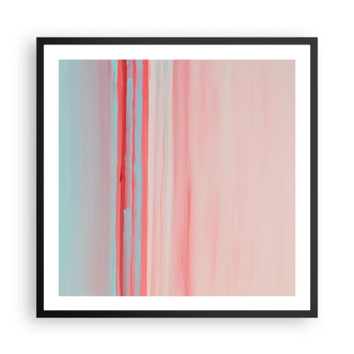 Pôster com moldura preta - Abstração ao amanhecer - 60x60 cm