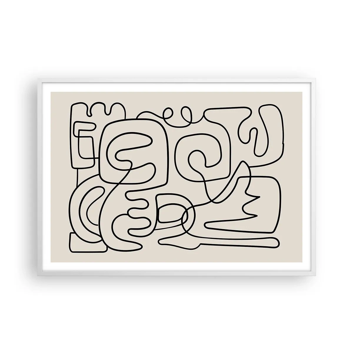 Pôster em moldura branca - Na trilha - 100x70 cm