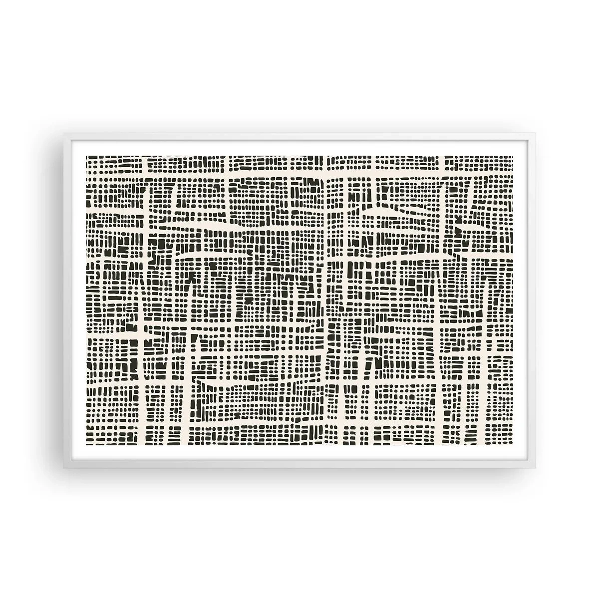 Pôster em moldura branca - Uma composição tecida - 100x70 cm