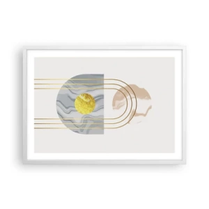 Pôster em moldura branca - Brilho e claridade - 70x50 cm