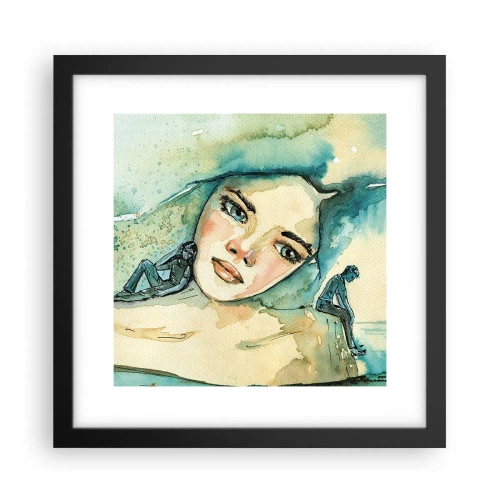 Pôster com moldura preta - Am I blue? - 30x30 cm