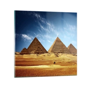 Quadro em vidro - 40 séculos vos contemplam - 60x60 cm