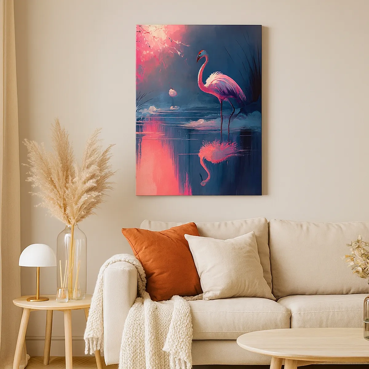 Quadro em tela - O retiro de um pássaro - 50x70 cm